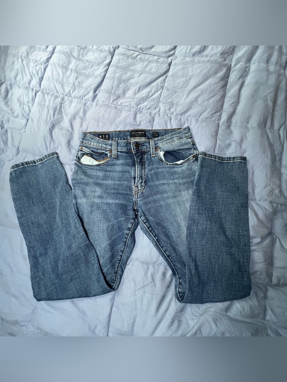 Lucky Brand Women's Athletic Slim Jeans in Light Blue Wash